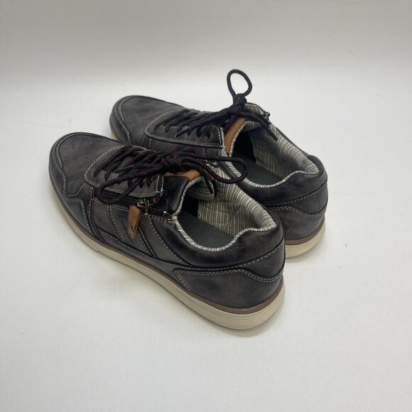 Riverstone Grey Gun smoke Leather Dress Shoes Zipper / Lace Preppy Men Sz 9 US - Picture 3 of 13